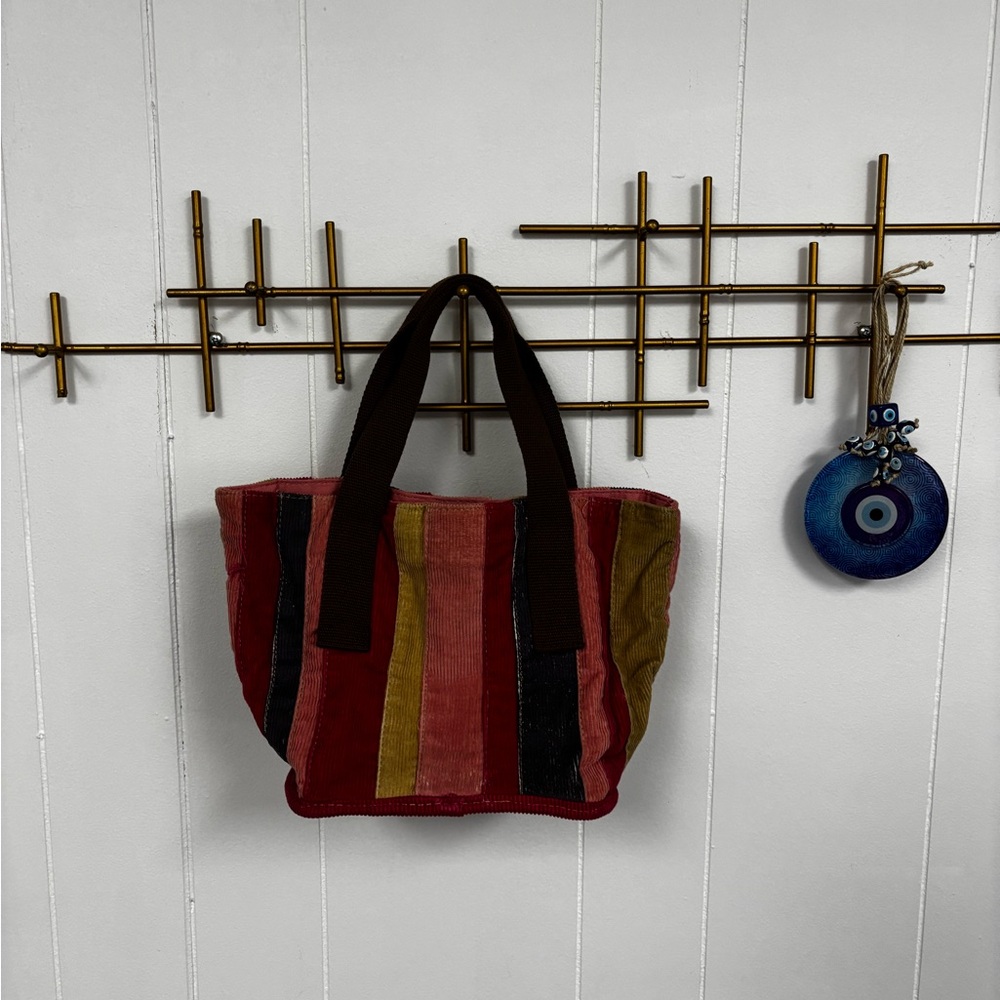y2k Striped Multicolor purse / mini Tote Bag
